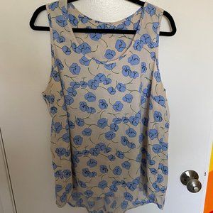 Halogen Scoop Neck Woven Tank Blouse - XL